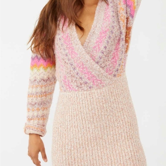 NEW Free People Fairycore feminine mini dress size large fairy barbiecire - Picture 4 of 9